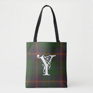 Young Clan Tartan Monogram Tote Bag