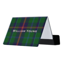 Young Clan Tartan Plaid Business Card Holder