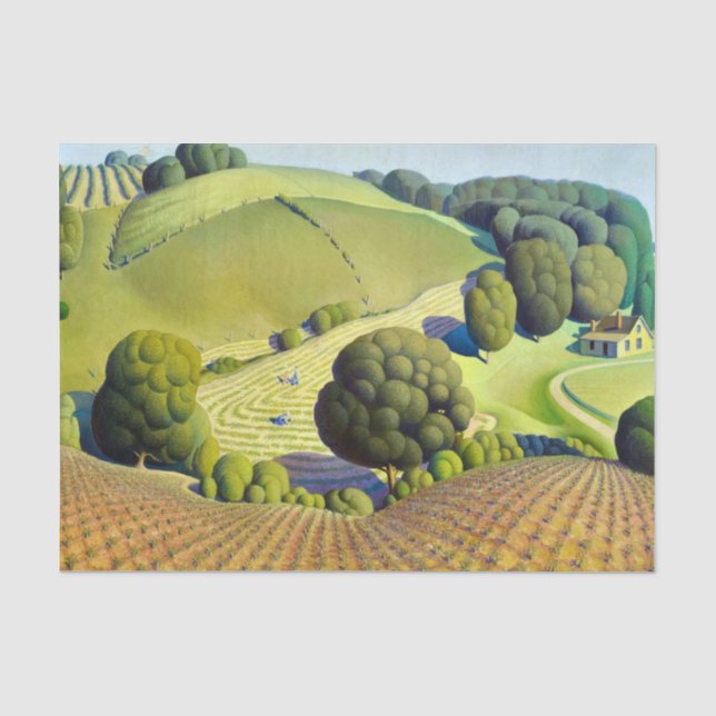Young Corn, 1931 by Grant Wood Tissue Paper (Front)