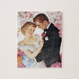 Young couple in formal wear jigsaw puzzle