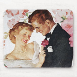 Young couple in formal wear mouse pad