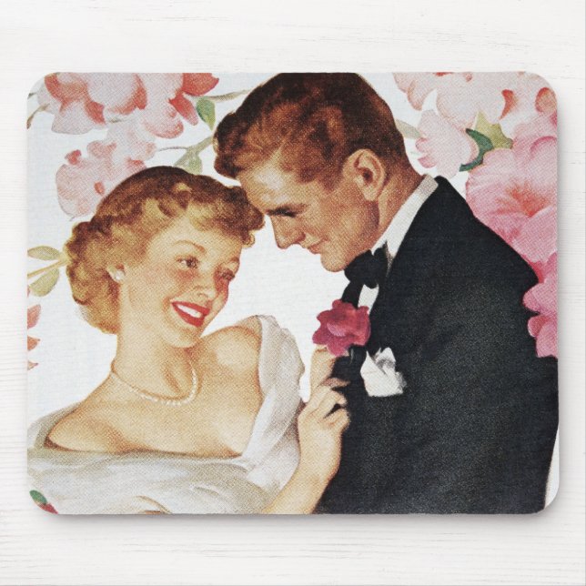 Young couple in formal wear mouse pad (Front)