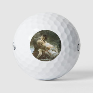Young Couple in Love (Kissing in a Boat) (Romance) Golf Balls