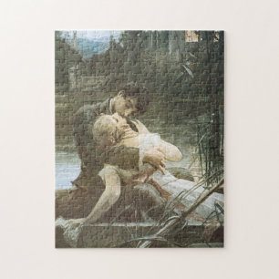 Young Couple in Love (Loving Embrace with Kissses) Jigsaw Puzzle