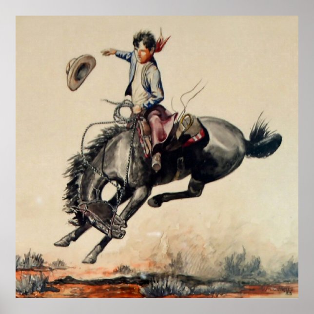 “Young Cowboy” by Will James Poster (Front)