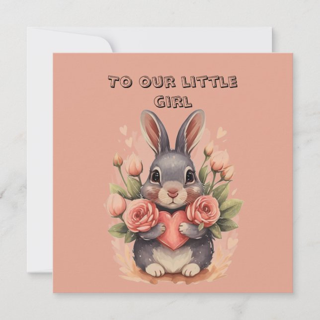 Young Daughter Valentine  Card (Front)