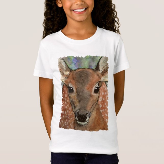 Young Deer Cute Fawn Wildlife Baby T-Shirt (Front)