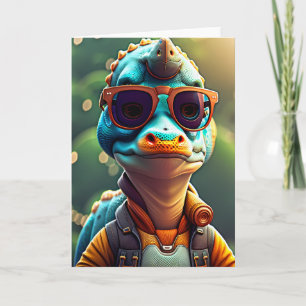 Young Dinosaur Birthday Card