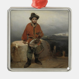 Young Drummer Boy (by Gerolamo Induno) Metal Ornament