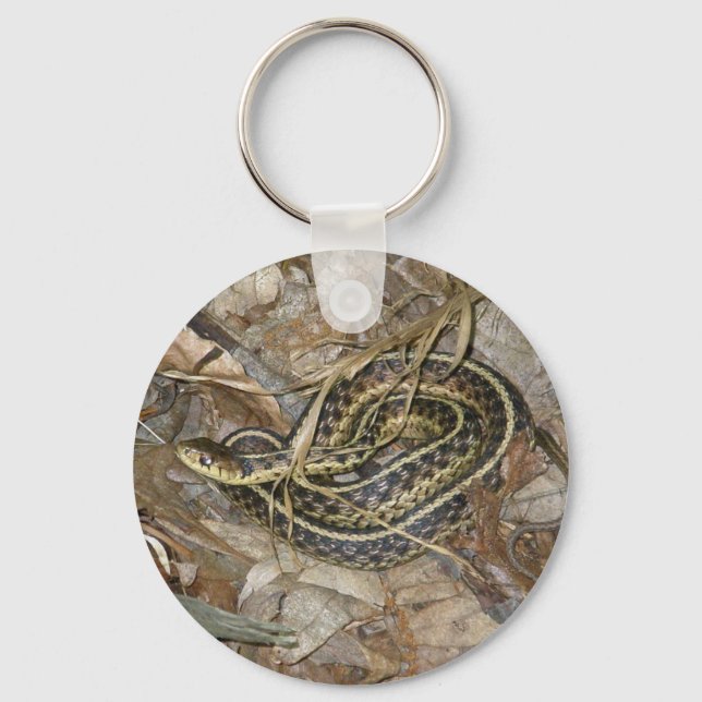 Young Eastern Garter Snake Coordinating Items Keychain (Front)