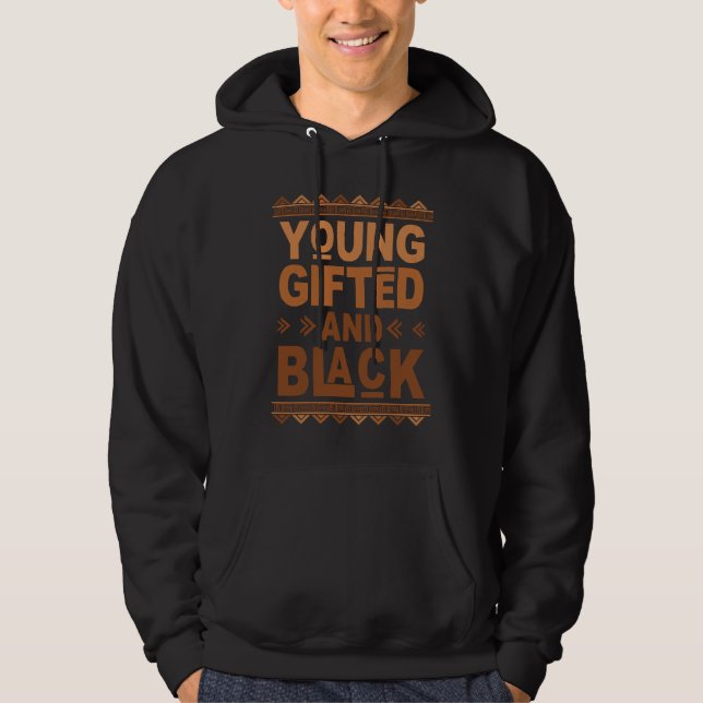 Young ed And Black Afro Black History Month Melani Hoodie (Front)