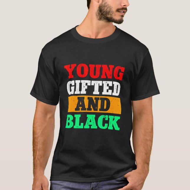 Young Ed Black History Month African American Prid T-Shirt (Front)