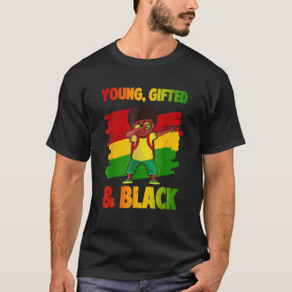 Young Ed & Black History Month Kids Cute Dabbing B T-Shirt