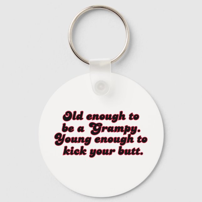 Young Enough Grampy Keychain (Front)