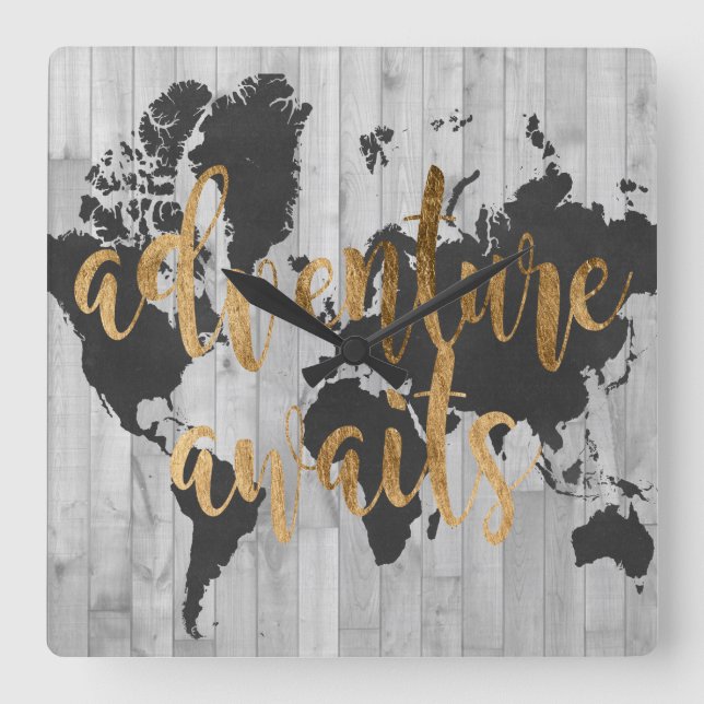 Young Explorer VI Square Wall Clock (Front)