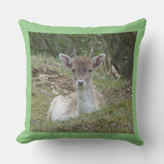 Young Fallow Deer Throw Pillow