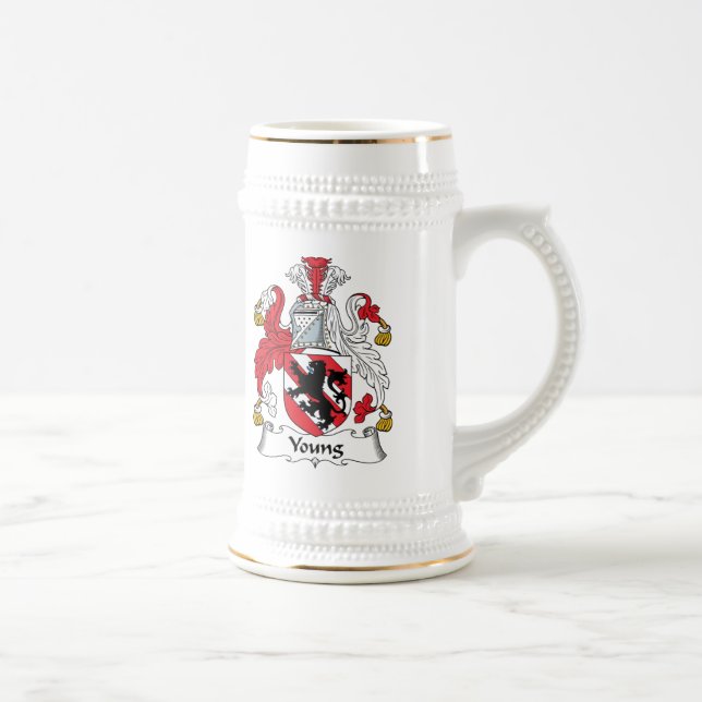 Young Family Crest Beer Stein (Right)