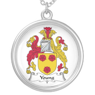 Young Family Crest Silver Plated Necklace