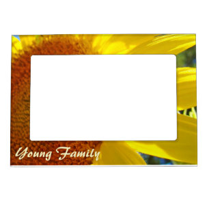 Young Family photo frame Personalize Sunflowers