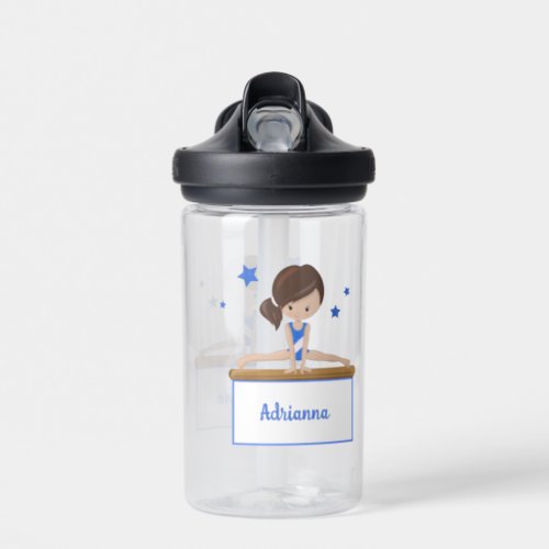Young Female Gymnast Personalized Water Bottle