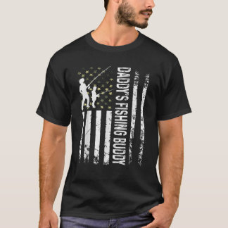 Young Fisherman Daddy s Fishing Buddy Dad Son Team T-Shirt