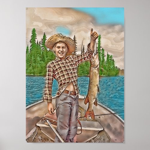 YOUNG FISHERMAN POSTER