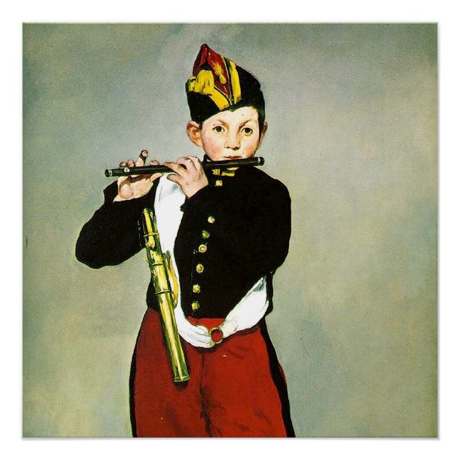 Young Flautist, or The Fifer Edouard Manet  Poster (Front)