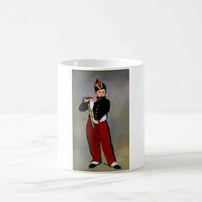 Young Flautist, The Fifer, Edouard Manet, 1866 Coffee Mug (Center)