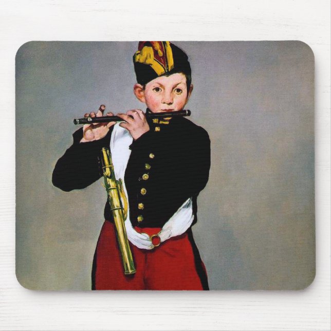 Young Flautist, The Fifer, Edouard Manet, 1866 Mouse Pad (Front)