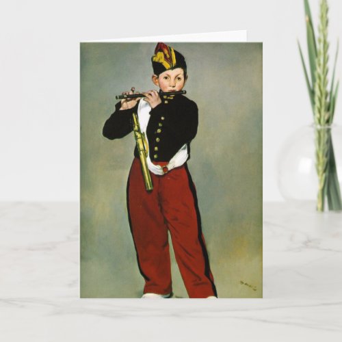 Young Flutist Fifer Manet Impressionist Painting Card