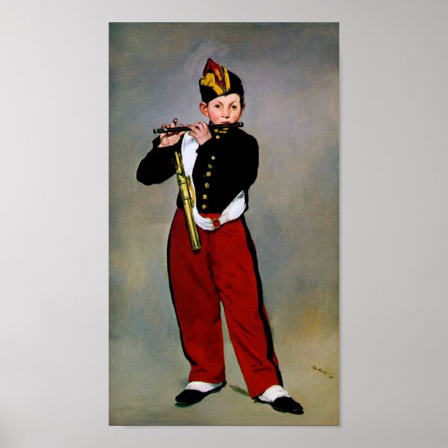 Young Flutist, The Fifer, Edouard Manet, 1866 Poster (Front)