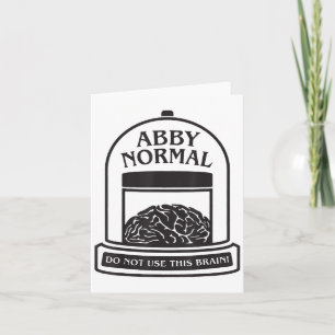 Young Frankenstein Abby Normal Funny Halloween _3  Card