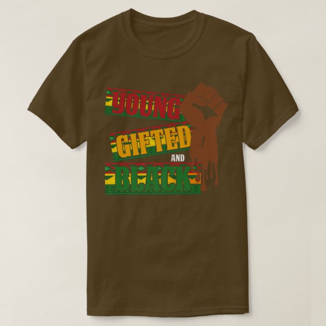 Young Gifted and Black Black History Month Pride A T-Shirt (Design Front)