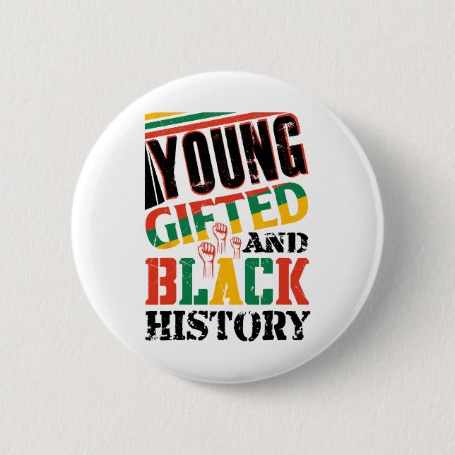 Young Gifted And Black History  Button (Front)