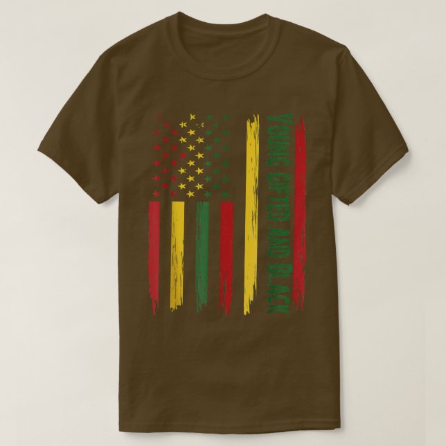 Young Gifted and Black History Month African Ameri T-Shirt (Design Front)
