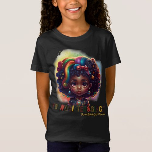 Young Gifted and Talented_African American Girl T_ T_Shirt