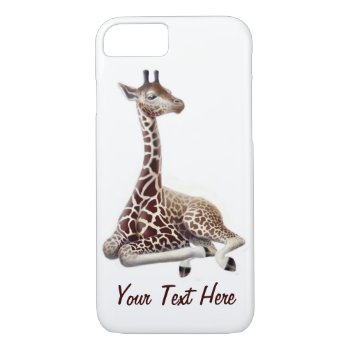 Young Giraffe At Rest Iphone 7 Case by TheCasePlace at Zazzle