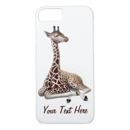 Young Giraffe At Rest Iphone 7 Case