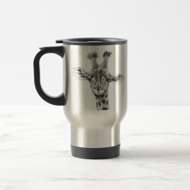 Young Giraffe design by Schukina G053 Travel Mug (Left)