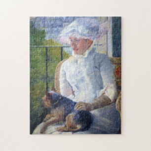Young Girl and Her Dog, Mary Cassatt Jigsaw Puzzle