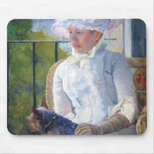 Young Girl and Her Dog, Mary Cassatt Mouse Pad