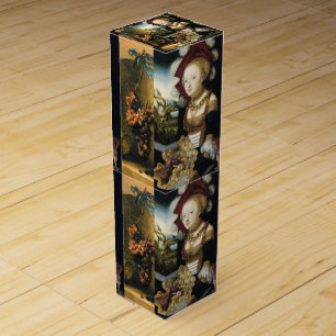 YOUNG GIRL ANTIQUE GRAPE VINEYARD AND WINE GIFT BOX