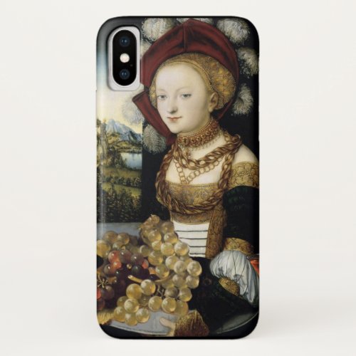 YOUNG GIRL ANTIQUE VINEYARD GRAPES AND WINE iPhone XS CASE