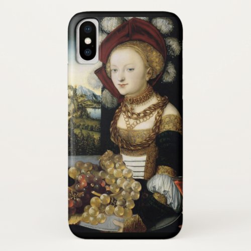 YOUNG GIRL ANTIQUE VINEYARD GRAPES AND WINE iPhone XS CASE