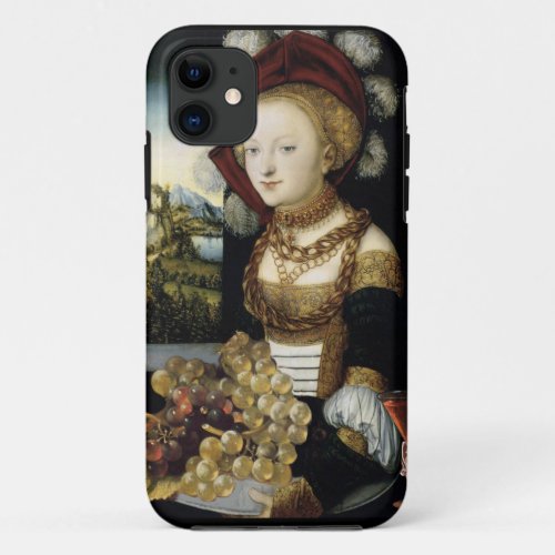 YOUNG GIRL ANTIQUE VINEYARD GRAPES AND WINE iPhone 11 CASE