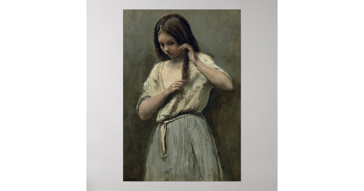 Young Girl at her Toilet Poster | Zazzle