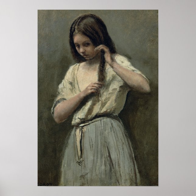 Young Girl at her Toilet Poster (Front)