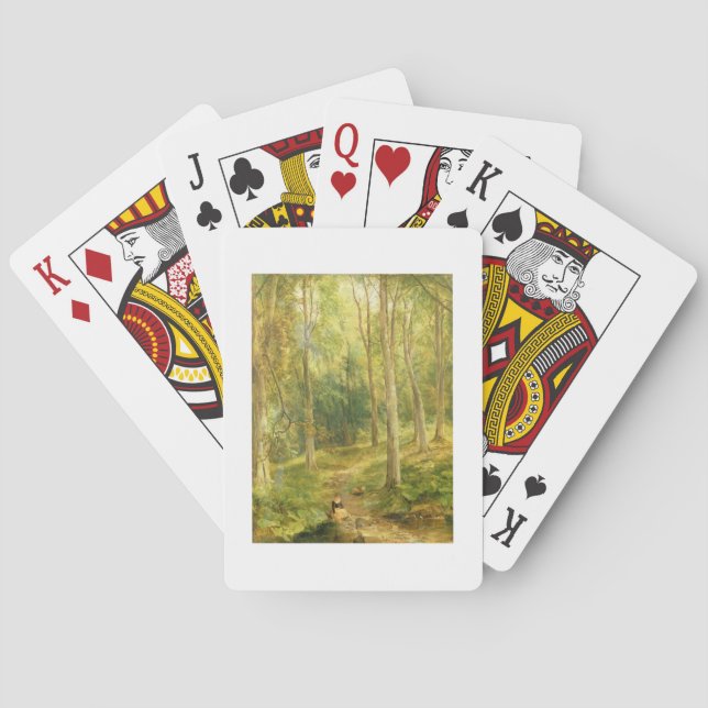 Young Girl Bathing her Feet Poker Cards (Back)