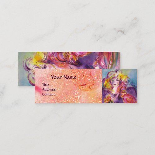 Young Girl Beauty Hair SalonMakeup Artist Mini Business Card