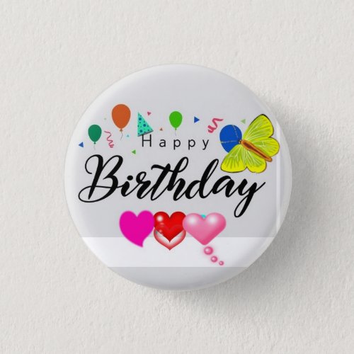 YOUNG GIRL BIRTHDAY BADGE BUTTON